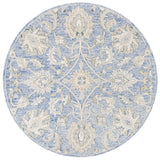 Glamour 624  Hand Tufted 100% Wool (Blended New Zealand Wool) Rug Blue / Beige
