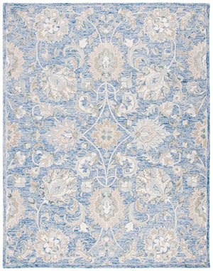 Glamour 624  Hand Tufted 100% Wool (Blended New Zealand Wool) Rug Blue / Beige