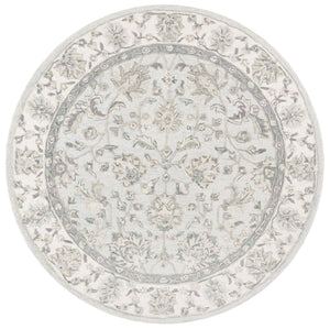 Glamour 628  Hand Tufted 100%Wool Pile Rug Light Blue / Ivory