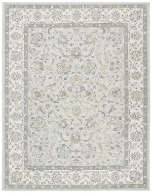 Glamour 628  Hand Tufted 100%Wool Pile Rug Light Blue / Ivory