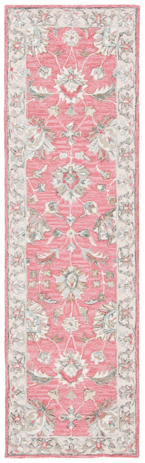 Glamour 628  Hand Tufted 100%Wool Pile Rug Pink / Beige