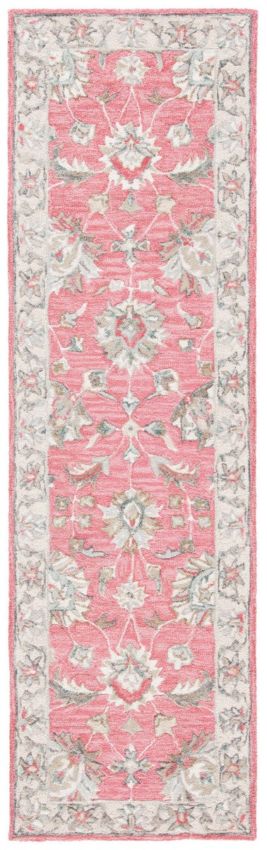 Glamour 628  Hand Tufted 100%Wool Pile Rug Pink / Beige