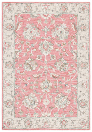 Glamour 628  Hand Tufted 100%Wool Pile Rug Pink / Beige