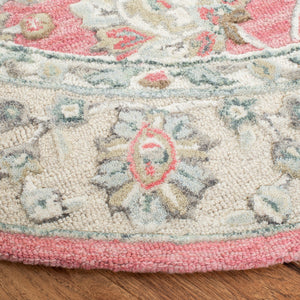 Glamour 628  Hand Tufted 100%Wool Pile Rug Pink / Beige