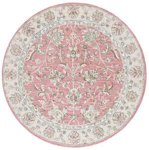Glamour 628  Hand Tufted 100%Wool Pile Rug Pink / Beige