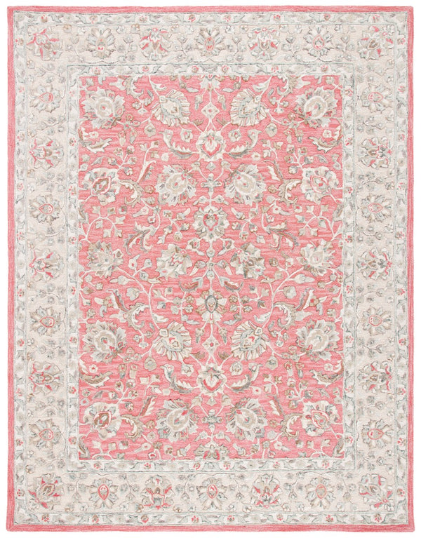 Glamour 628  Hand Tufted 100%Wool Pile Rug Pink / Beige