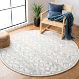 Glamour 633  Hand Tufted 100% New Zealand Wool Pile Rug Ivory / Blue