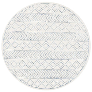 Glamour 633  Hand Tufted 100% New Zealand Wool Pile Rug Ivory / Blue