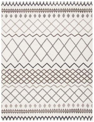 Glamour 634  Hand Tufted 100% New Zealand Wool Pile Rug Ivory / Grey