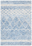 Glamour 634  Hand Tufted 100% New Zealand Wool Pile Rug Blue / Ivory