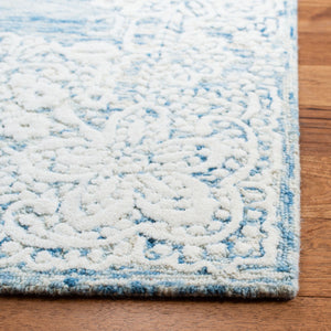 Glamour 658  Hand Tufted 100% Wool Pile Rug Blue / Ivory