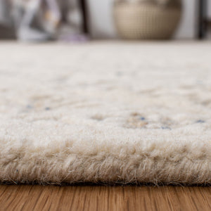 Glamour 660  Hand Tufted 100% Wool Pile Rug Ivory / Beige