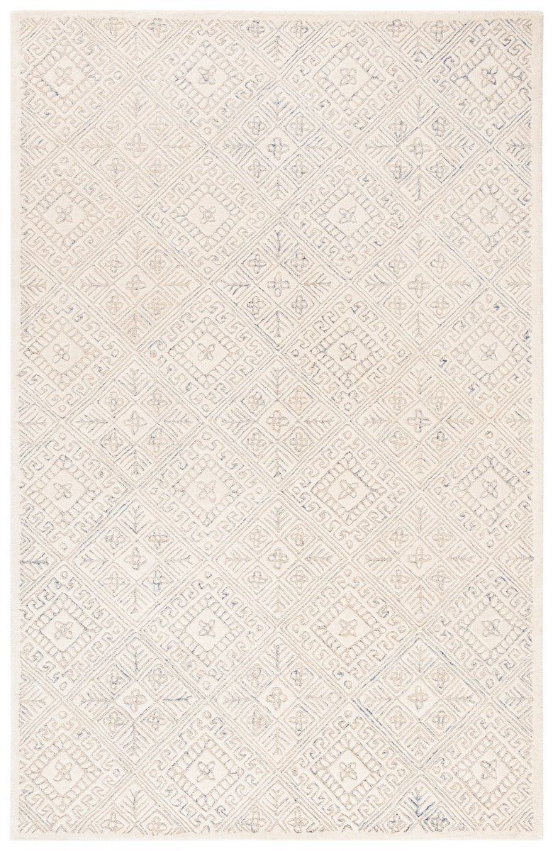 Glamour 660  Hand Tufted 100% Wool Pile Rug Ivory / Beige