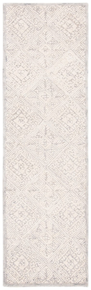 Glamour 660  Hand Tufted 100% Wool Pile Rug Grey / Ivory