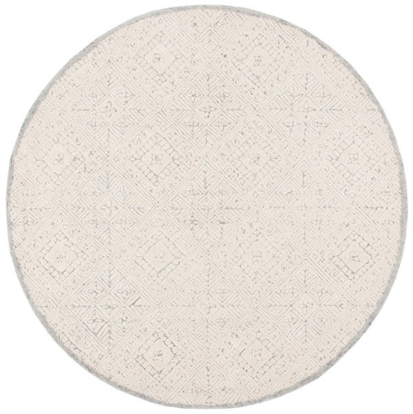 Glamour 660  Hand Tufted 100% Wool Pile Rug Grey / Ivory