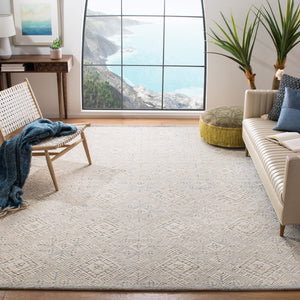 Glamour 660  Hand Tufted 100% Wool Pile Rug Grey / Ivory