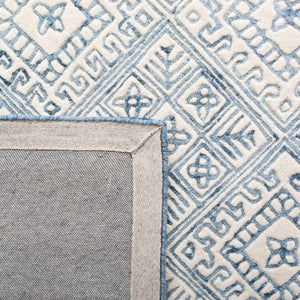 Glamour 660  Hand Tufted 100% Wool Pile Rug Blue / Ivory
