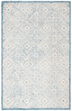 Glamour 660  Hand Tufted 100% Wool Pile Rug Blue / Ivory