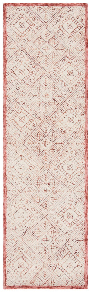 Glamour 660  Hand Tufted 100% Wool Pile Rug Pink / Ivory