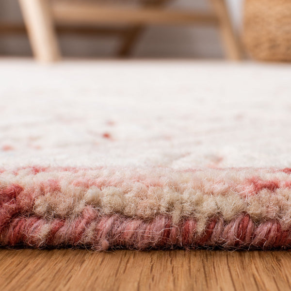 Glamour 660  Hand Tufted 100% Wool Pile Rug Pink / Ivory