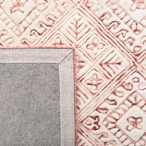 Glamour 660  Hand Tufted 100% Wool Pile Rug Pink / Ivory