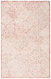 Glamour 660  Hand Tufted 100% Wool Pile Rug Pink / Ivory