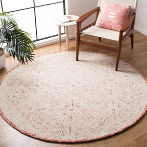 Glamour 660  Hand Tufted 100% Wool Pile Rug Pink / Ivory