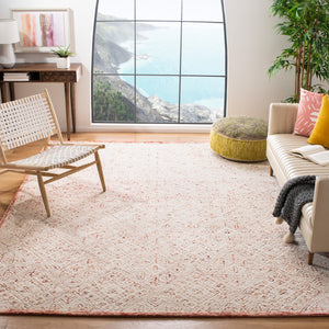 Glamour 660  Hand Tufted 100% Wool Pile Rug Pink / Ivory