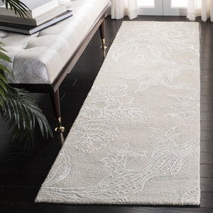 Glamour 661  Hand Tufted 60% Wool, 40% Viscose Rug Light Blue / Ivory