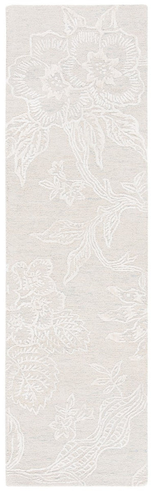 Glamour 661  Hand Tufted 60% Wool, 40% Viscose Rug Light Blue / Ivory