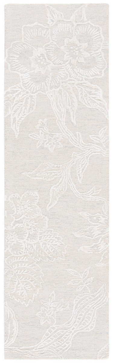 Glamour 661  Hand Tufted 60% Wool, 40% Viscose Rug Light Blue / Ivory