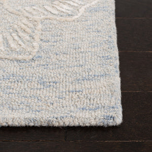 Glamour 661  Hand Tufted 60% Wool, 40% Viscose Rug Light Blue / Ivory