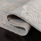 Glamour 661  Hand Tufted 60% Wool, 40% Viscose Rug Light Blue / Ivory