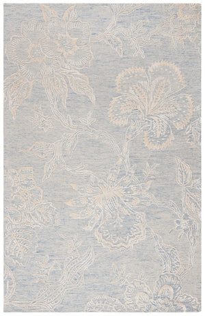 Glamour 661  Hand Tufted 60% Wool, 40% Viscose Rug Light Blue / Ivory