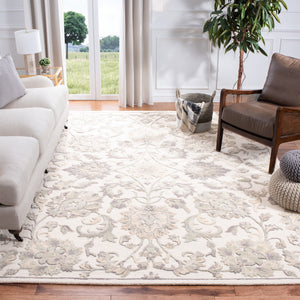 Glamour 2020 Hand Tufted 100% Wool (Blended New Zealand Wool) Rug in Ivory, Grey 8ft x 10ft