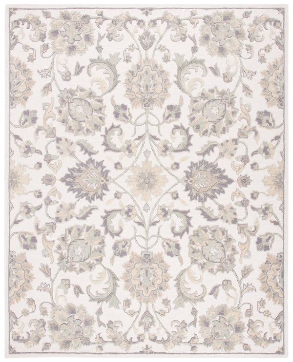 Glamour 2020 Hand Tufted 100% Wool (Blended New Zealand Wool) Rug in Ivory, Grey 8ft x 10ft