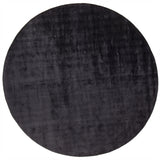 Chandra Rugs Gloria 100% Viscose Hand-Woven Contemporary Rug Charcoal/Grey 7'9 Round