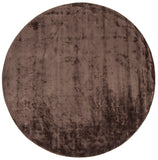 Chandra Rugs Gloria 100% Viscose Hand-Woven Contemporary Rug Charcoal Brown 7'9 Round