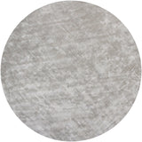 Chandra Rugs Gloria 100% Viscose Hand-Woven Contemporary Rug Grey 7'9 Round