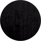 Chandra Rugs Gloria 100% Viscose Hand-Woven Contemporary Rug Black 7'9 Round