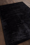 Chandra Rugs Gloria 100% Viscose Hand-Woven Contemporary Rug Black 9' x 13'