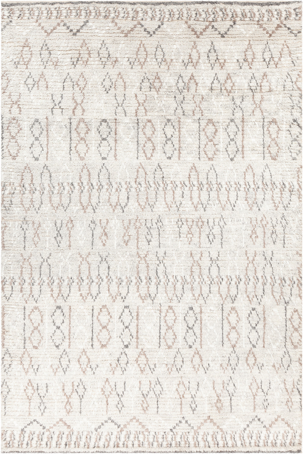 Chandra Rugs Glynis 60% Wool + 40%Viscose Hand-Knotted Transitional Rug Brown/Grey/Beige 7'9 x 10'6
