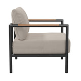 English Elm EE1866 Modern Commercial Grade Patio Lounge Chair Beige EEV-13921