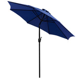 English Elm EE1873 Classic Commercial Grade Patio Umbrellas and Base Navy EEV-13940