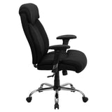 English Elm EE1879 Contemporary Commercial Grade Big & Tall Office Chair Black Fabric EEV-13953