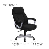 English Elm EE1887 Contemporary Commercial Grade Big & Tall Office Chair Black Fabric EEV-13977