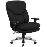 English Elm EE1892 Contemporary Commercial Grade 24/7 Big & Tall Office Chair Black Fabric EEV-13986