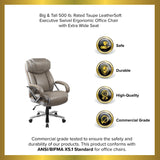 English Elm EE1893 Contemporary Commercial Grade Big & Tall Office Chair Taupe EEV-13990