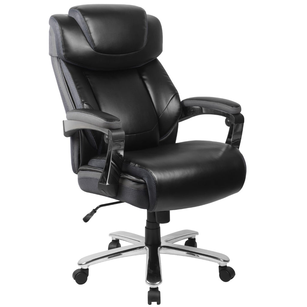 English Elm EE1904 Contemporary Commercial Grade Big & Tall Office Chair Black EEV-14007