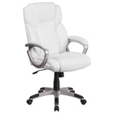 English Elm EE1905 Contemporary Commercial Grade Leather Executive Office Chair White EEV-14010
